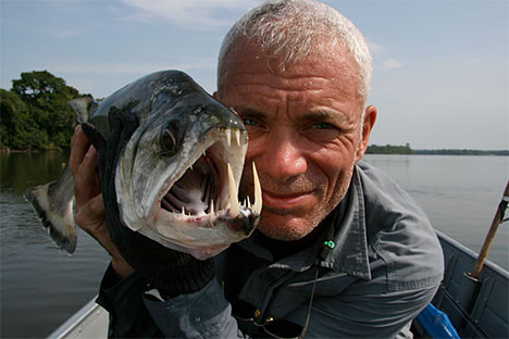 Jeremy Wade and a "river monster". Image from treehugger.com