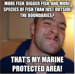 Good Guy Greg summarizes the advantages of a no-take marine protected area nicely.