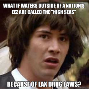 Conspiracy Keanu is likely incorrect. The etymology is debated, but may be related to a no-longer-used synonym for "deep water", or the height of offshore waves