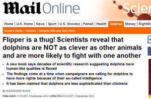 A screen capture of the Daily Mail's headline for this article 