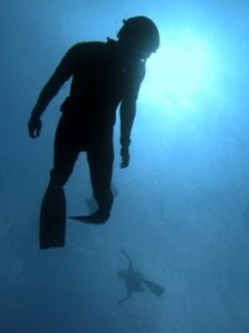 Students practice scientific freediving techniques