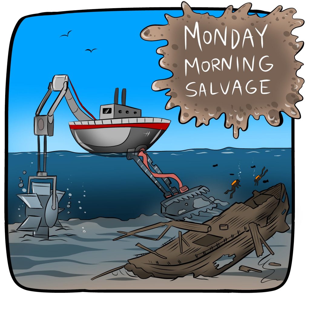 Logo for Monday Morning Salvage. 