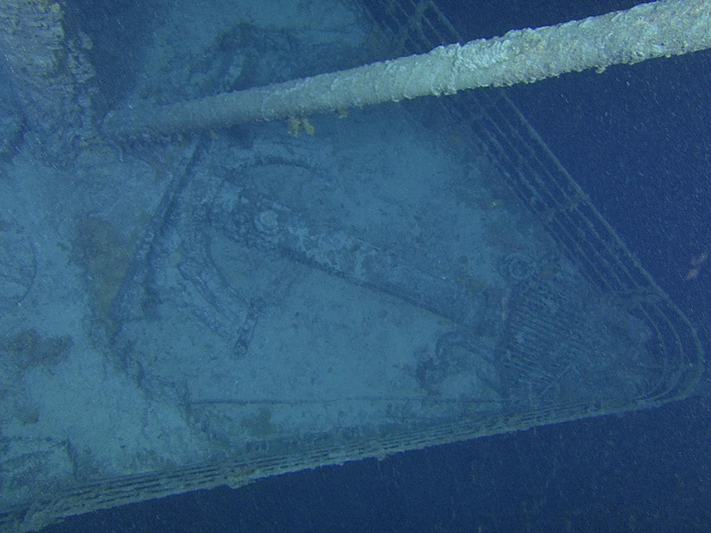 A birds-eye view of the Titanic bow. The expedition will use cutting-edge high resolution imaging and underwater laser scanners to create a highly detailed 3D virtual model to better track Titanic's decay.Premier Exhibitions, Inc./ Woods Hole Oceanographic Institution