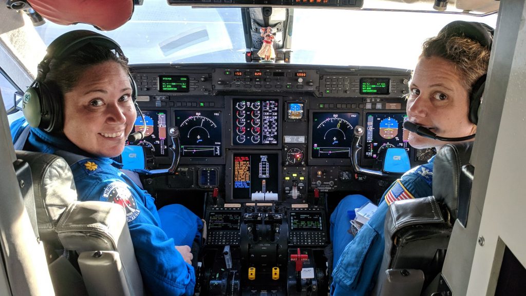 Pilots prepare to fly into a hurricane.